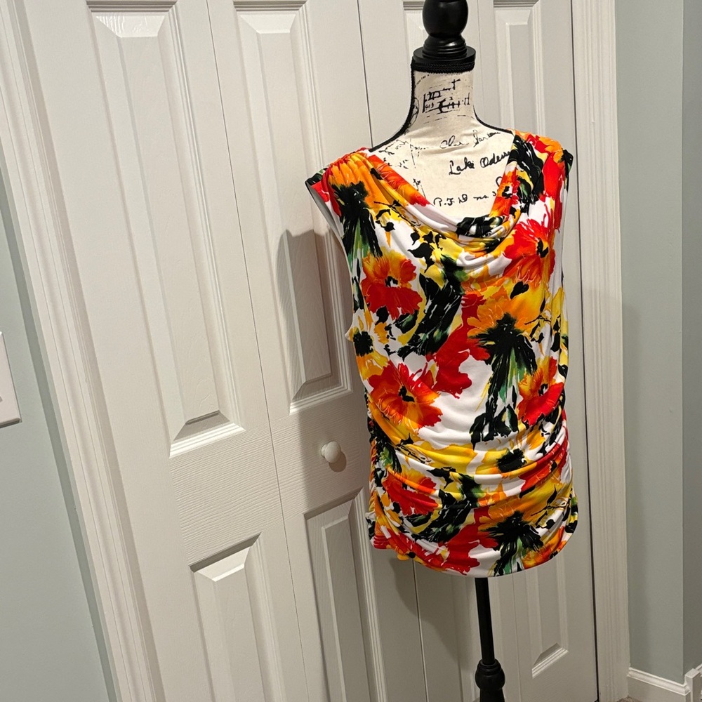Floral Sleeveless Top - Tropical Vibes